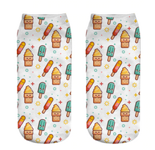 Load image into Gallery viewer, Unisex 3D Food Print Cotton Polyester Ankle Socks freeshipping - Tyche Ace