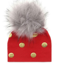 Load image into Gallery viewer, Unisex Baby Faux Pompom Warm Winter Cotton Hats freeshipping - Tyche Ace