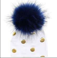 Load image into Gallery viewer, Unisex Baby Faux Pompom Warm Winter Cotton Hats freeshipping - Tyche Ace