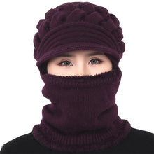 Load image into Gallery viewer, Unisex Fleece Breathable Wool Knitted Winter Hat Beanies Scarf freeshipping - Tyche Ace