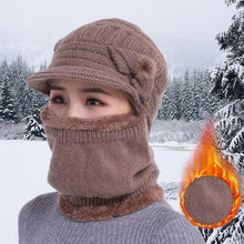 Load image into Gallery viewer, Unisex Fleece Breathable Wool Knitted Winter Hat Beanies Scarf freeshipping - Tyche Ace