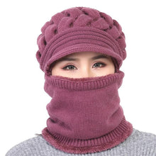 Load image into Gallery viewer, Unisex Fleece Breathable Wool Knitted Winter Hat Beanies Scarf freeshipping - Tyche Ace