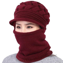 Load image into Gallery viewer, Unisex Fleece Breathable Wool Knitted Winter Hat Beanies Scarf freeshipping - Tyche Ace