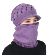 Load image into Gallery viewer, Unisex Fleece Breathable Wool Knitted Winter Hat Beanies Scarf freeshipping - Tyche Ace