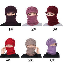 Load image into Gallery viewer, Unisex Fleece Breathable Wool Knitted Winter Hat Beanies Scarf freeshipping - Tyche Ace