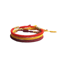 Load image into Gallery viewer, Unisex Handmade  Multi Colour Tibetan Buddhist Good Lucky Charm Bracelet Set freeshipping - Tyche Ace