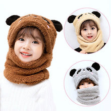 Load image into Gallery viewer, Unisex Kids Winter Fleece Cartoon Hat Scarf freeshipping - Tyche Ace