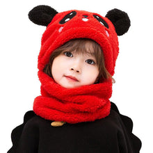 Load image into Gallery viewer, Unisex Kids Winter Fleece Cartoon Hat Scarf freeshipping - Tyche Ace