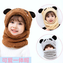 Load image into Gallery viewer, Unisex Kids Winter Fleece Cartoon Hat Scarf freeshipping - Tyche Ace