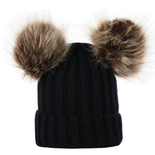 Load image into Gallery viewer, Unisex Warm Knitted Double Pompom Hats And Scarf Set freeshipping - Tyche Ace