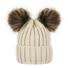 Load image into Gallery viewer, Unisex Warm Knitted Double Pompom Hats And Scarf Set freeshipping - Tyche Ace