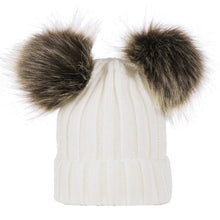 Load image into Gallery viewer, Unisex Warm Knitted Double Pompom Hats And Scarf Set freeshipping - Tyche Ace