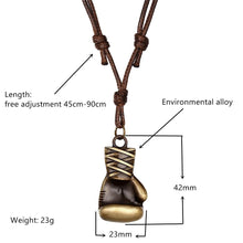 Load image into Gallery viewer, Unisex Leather Boxing Gloves Pendant Necklaces freeshipping - Tyche Ace