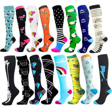 Load image into Gallery viewer, Unisex Multi Colour Happy Compression Stockings freeshipping - Tyche Ace