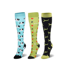 Load image into Gallery viewer, Unisex Multi Colour Happy Compression Stockings freeshipping - Tyche Ace