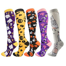 Load image into Gallery viewer, Unisex Multi Colour Happy Compression Stockings freeshipping - Tyche Ace