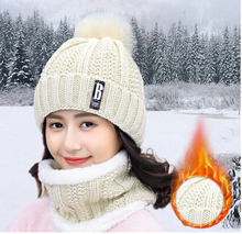 Load image into Gallery viewer, Unisex Winter Warm Fleece Balaclava Knitted Hat and Neck Warmer Sets freeshipping - Tyche Ace