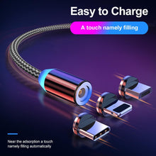 Load image into Gallery viewer, USB Magnetic Automatic Adsorption Design Mobile Phone Fast Charging Cable freeshipping - Tyche Ace
