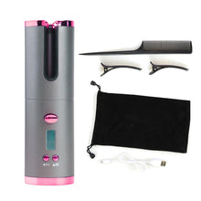 Load image into Gallery viewer, USB Rechargeable Portable Wireless Iron Automatic Smart Technology Hair Curler with 1 Comb+2pc Clips freeshipping - Tyche Ace