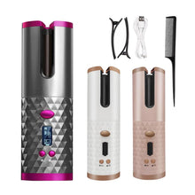 Load image into Gallery viewer, USB Rechargeable Portable Wireless Iron Automatic Smart Technology Hair Curler with 1 Comb+2pc Clips freeshipping - Tyche Ace