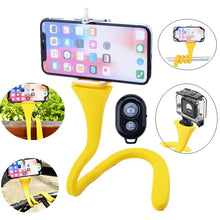 Load image into Gallery viewer, Variety Flexible Selfie Stick Bluetooth Tripod For Phone Camera Monopod Mobile Tripode For Gopro Holder Stand Smartphone Yellow freeshipping - Tyche Ace