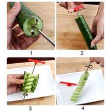 Load image into Gallery viewer, Vegetables Spiral Knife Carving Screw Slicer Cutter Spiraliser freeshipping - Tyche Ace