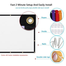 Load image into Gallery viewer, Video Projection Screen: Wall Projector HD Home Theatre Outdoor Movie Screen freeshipping - Tyche Ace