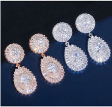 Load image into Gallery viewer, Woman Gold Plated Luxury Cubic Zirconia Necklace Earring Bracelet Set freeshipping - Tyche Ace