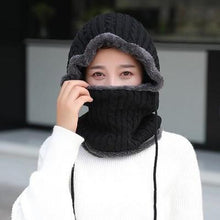 Load image into Gallery viewer, Woman Thick Warm Knitted Windproof  Beanies and Mask Balaclava freeshipping - Tyche Ace