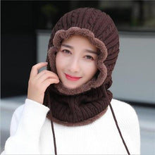 Load image into Gallery viewer, Woman Thick Warm Knitted Windproof  Beanies and Mask Balaclava freeshipping - Tyche Ace