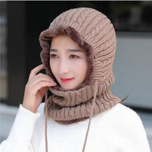 Load image into Gallery viewer, Woman Thick Warm Knitted Windproof  Beanies and Mask Balaclava freeshipping - Tyche Ace