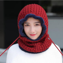 Load image into Gallery viewer, Woman Thick Warm Knitted Windproof  Beanies and Mask Balaclava freeshipping - Tyche Ace