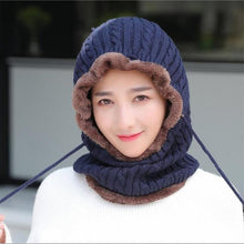 Load image into Gallery viewer, Woman Thick Warm Knitted Windproof  Beanies and Mask Balaclava freeshipping - Tyche Ace