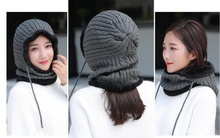 Load image into Gallery viewer, Woman Thick Warm Knitted Windproof  Beanies and Mask Balaclava freeshipping - Tyche Ace