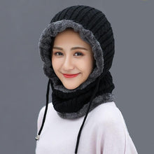Load image into Gallery viewer, Woman Thick Warm Knitted Windproof  Beanies and Mask Balaclava freeshipping - Tyche Ace