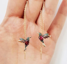 Load image into Gallery viewer, Woman Unique Long Drop Bird Pendant Earrings freeshipping - Tyche Ace