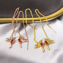 Load image into Gallery viewer, Woman Unique Long Drop Bird Pendant Earrings freeshipping - Tyche Ace
