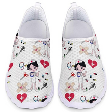 Load image into Gallery viewer, Women 3D Cartoon Nurse Printed Flats Shoes freeshipping - Tyche Ace