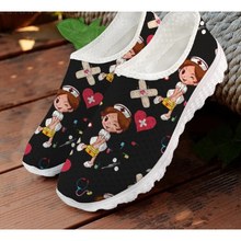 Load image into Gallery viewer, Women 3D Nurse Cartoon Print Flat Shoes freeshipping - Tyche Ace