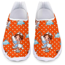 Load image into Gallery viewer, Women 3D Nurse Cartoon Print Flat Shoes freeshipping - Tyche Ace