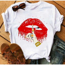 Load image into Gallery viewer, Women Awesome Fashionable Lips Print Design T Shirts freeshipping - Tyche Ace