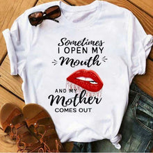 Load image into Gallery viewer, Women Awesome Fashionable Lips Print Design T Shirts freeshipping - Tyche Ace