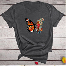 Load image into Gallery viewer, Women Butterfly Flowers Print Design T-Shirts freeshipping - Tyche Ace