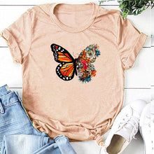 Load image into Gallery viewer, Women Butterfly Flowers Print Design T-Shirts freeshipping - Tyche Ace