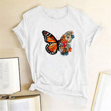 Load image into Gallery viewer, Women Butterfly Flowers Print Design T-Shirts freeshipping - Tyche Ace