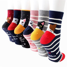 Load image into Gallery viewer, Women Cartoon Dots & Stripes Cotton Socks freeshipping - Tyche Ace