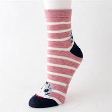 Load image into Gallery viewer, Women Cartoon Dots & Stripes Cotton Socks freeshipping - Tyche Ace