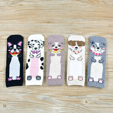 Load image into Gallery viewer, Women Cartoon Pug Kitten Print Pattern Cotton Socks freeshipping - Tyche Ace