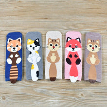 Load image into Gallery viewer, Women Cartoon Pug Kitten Print Pattern Cotton Socks freeshipping - Tyche Ace