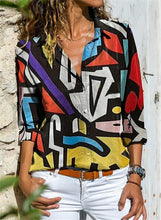 Load image into Gallery viewer, Women Casual Floral Print Design Long Sleeve Shirt freeshipping - Tyche Ace